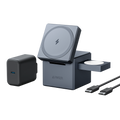 ANKER ANK-CUBE-3-IN-1-G - Anker - Estacion de carga inalámbrica 3 en 1 - Tecnología Magsafe - Para iPhone, Airpods y Apple Watch - Formato plegable y compacto - Carga rápida 3 dispositivos a la vez - imagen 1