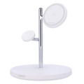 ANKER ANK-PADWCHARGER-3-IN-1-W - Cargador inalámbrico 3 en 1 Anker - Tecnología MagGo - Carga rápida: iPhone, Airpods, Apple Watch - Carga 3 dispositivos a la vez - Carga rápida 25W - Estructura plana | Color blanco - imagen 1
