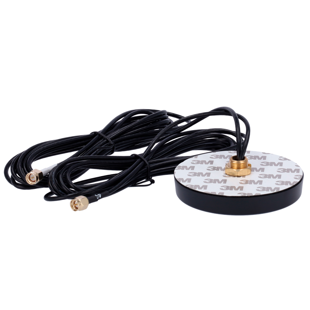 MARCA BLANCA ANT-4G-01D-O-ORV - Antena combo 4G y Wi-Fi para vehículos. - Frecuencia de operación de 800-2700 MHz. - Interfaz con 2 conectores de tipo SMA Macho. - Diseñada para instalación en techo de vehículo. - Ganancia de señal de +-3 dBi en ambas ban - imagen 1