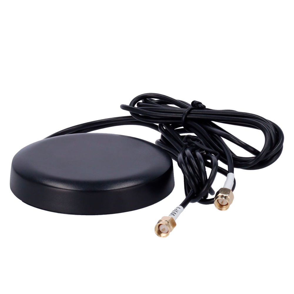 MARCA BLANCA ANT-4G24G-04D-O-O-ST-150 - Antena 4G y Wi-Fi - Frecuencia 4G 700-960/1710-2700MHz - Conector SMA Macho - Montaje en techo de vehículo - Ganancia 4G 5dBi / Wi-Fi 4dBi - Cable RG174 1,5 metros de longitud - imagen 1