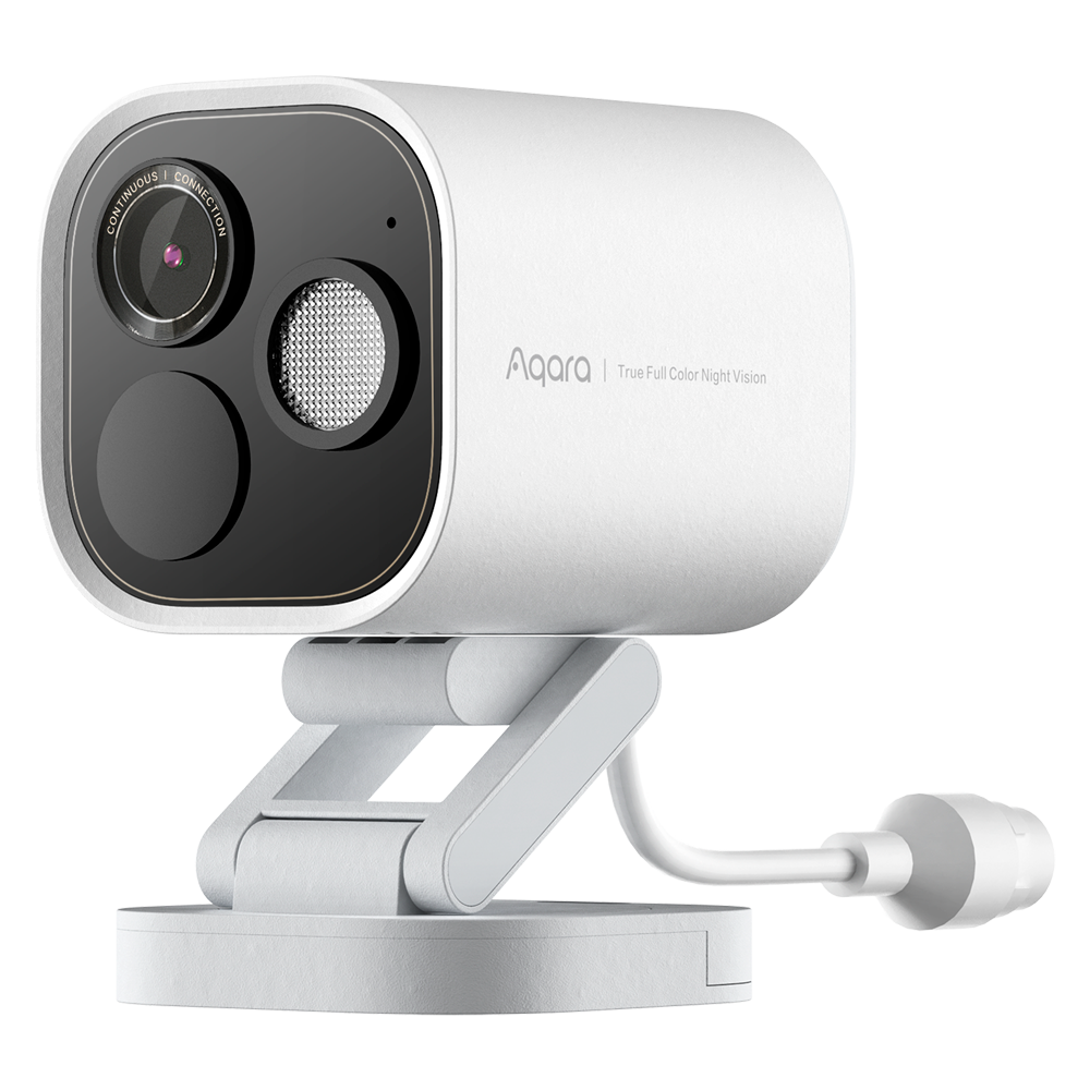 AQARA AQ-CH-C03D-W - Aqara Camera Hub G5 Pro (PoE) White - Resolución ultra nítida de 4MP UHD - Reconocimiento por IA / Visión nocturna color - LAN PoE / Zigbee / Matter / Thread - Soporta PoE 48V o USB-C 5V/2A - Compatible con Apple Homekit / Alexa y Goo