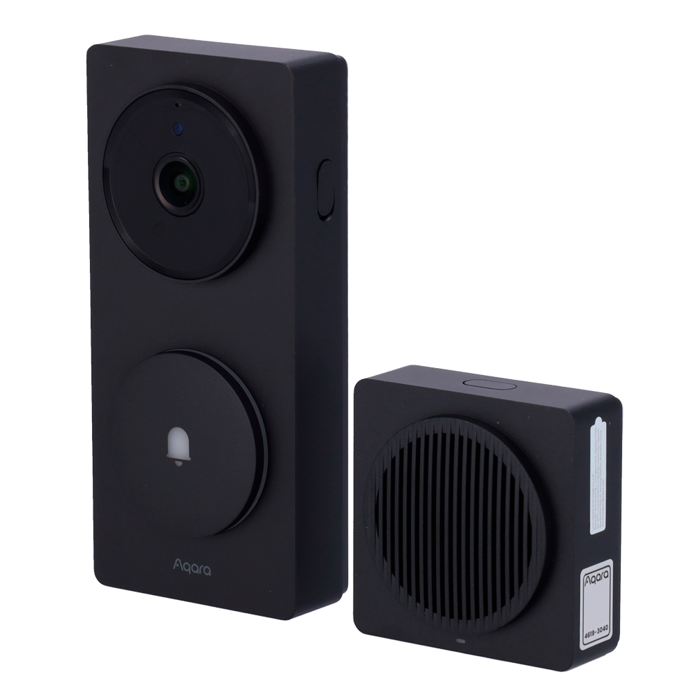 AQARA AQ-CH-C09D-B - Aqara Smart Home G410 Doorbell Cam/Hub Black - Reconocimiento facial local por IA - Compatibilidad nativa con HomeKit Secure Video - Wi-Fi 2.4 GHz / Matter - Soporta 6x Baterías AA LR6 / 12V-24V AC o 8V-24V - Compatible con Apple Home - imagen 1