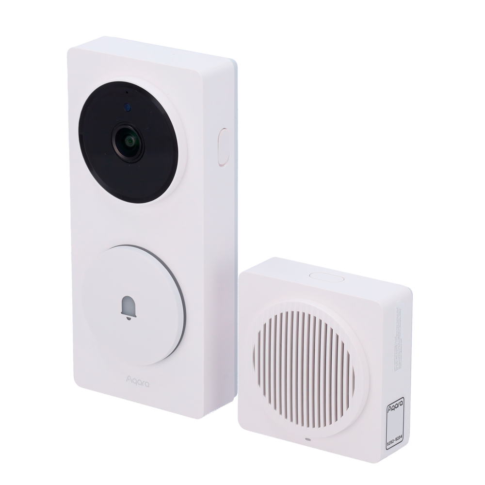 AQARA AQ-CH-C09D-W - Aqara - Smart Home G410 Doorbell Cam/Hub White - Reconocimiento facial local por IA - Compatibilidad nativa con HomeKit Secure Video - Wi-Fi 2.4 GHz / Matter - Soporta 6x Baterías AA LR6 / 12V-24V AC o 8V-24V - Compatible con Apple Ho - imagen 1