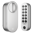 AQARA AQ-EL-D02D-S - Aqara Cerradura inteligente U200 Plata - Teclado inalámbrico con lector de huella por IA - Instalación directa sobre el cilindro existente - Thread / Bluetooth / Matter / Apple Home Key NFC - Soporta Batería de Li-Ion recargable / 4x - imagen 1