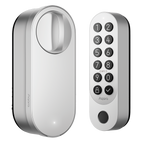 AQARA AQ-EL-D02D-S - Aqara Cerradura inteligente U200 Plata - Teclado inalámbrico con lector de huella por IA - Instalación directa sobre el cilindro existente - Thread / Bluetooth / Matter / Apple Home Key NFC - Soporta Batería de Li-Ion recargable / 4x - imagen 1
