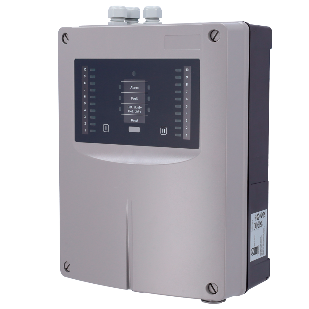 SECURITON ASD535-4 - Detector de humos por aspiración 2 canales - Posibilidad de 1 o 2 sensores de humo SSD 535 - Con indicador del nivel de humo - 2 tuberías de 300 metros de longitud cada una - Sensores SSD 535 no incluidos - imagen 1