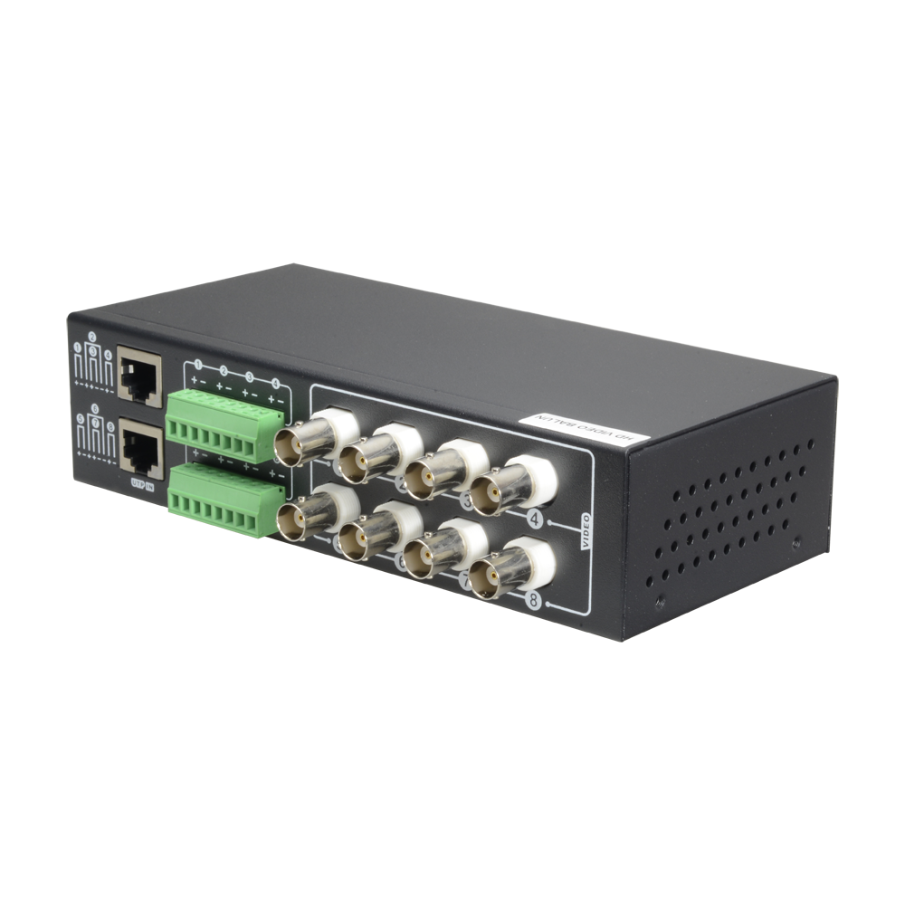 MARCA BLANCA BA608P-HD - Video Balun 4N1 (HDTVI, HDCVI, AHD y CVBS) - 8 canales pasivos - Incluye 8 BA612P-HAC - Conexión BNC y RJ45 - Alcance: 180 ~ 440 m - Posibilidad de montaje en rack 19" - imagen 1