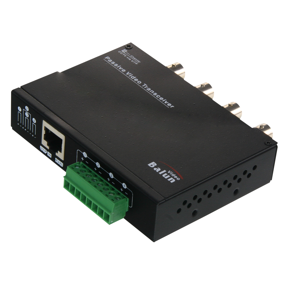 MARCA BLANCA BA614P-HAC - Video Balun para HDTVI / HDCVI / AHD /CVBS - 4 canales pasivos - Incluye 4 BA612P-HAC - Conexión BNC y RJ45 - Alcance: 180 ~ 440 m - imagen 1