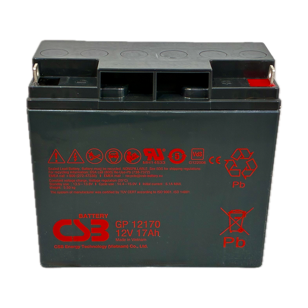 BLANCA BATT-1217-CSB - Batería CSB recargable - Tecnología Plomo-Ácido AGM - Tensión 12V - Capacidad 17Ah - Para respaldo o uso directo - Compatible con centrales Honeywell - imagen 1