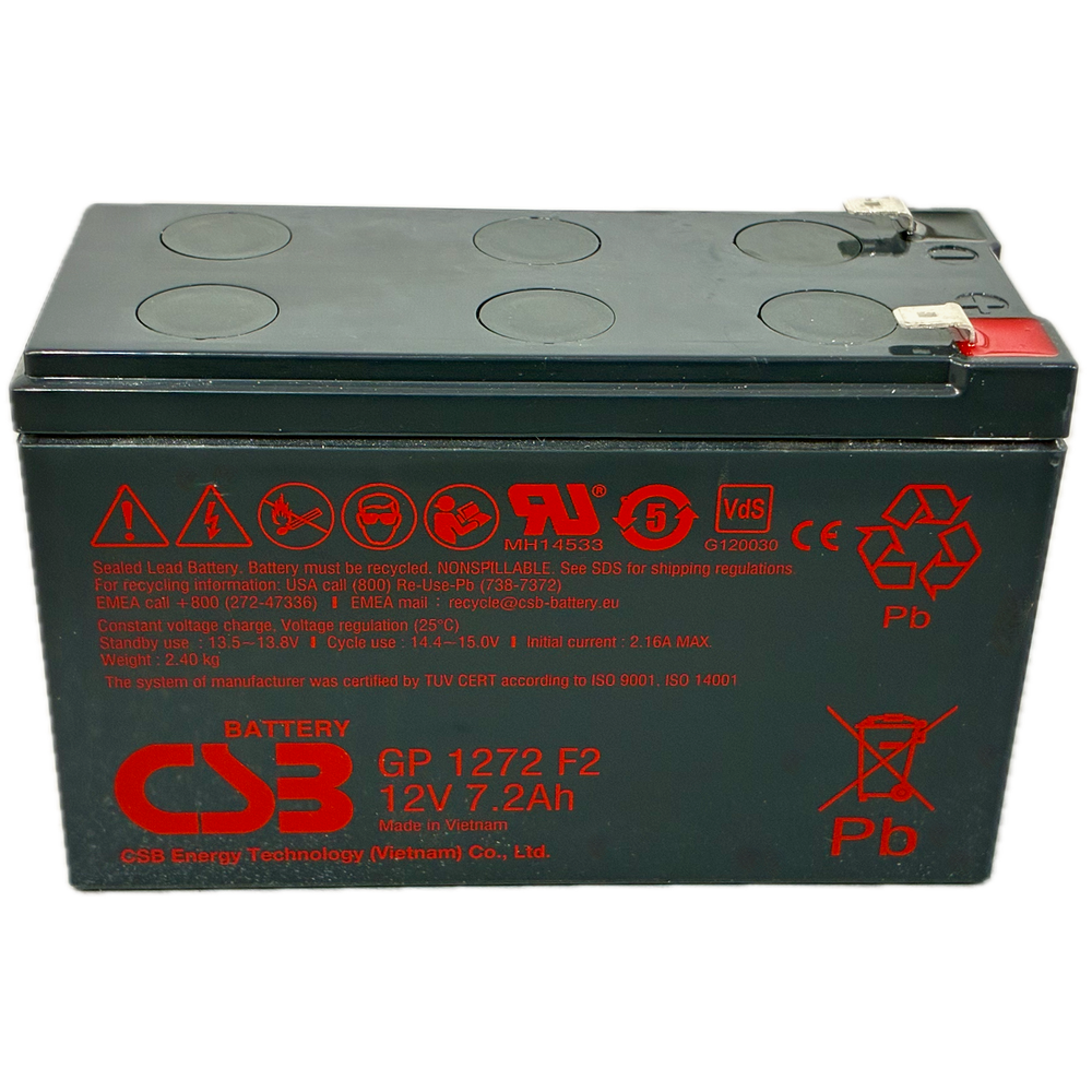 BLANCA BATT-1272-CSB - Batería CSB recargable - Tecnología Plomo-Ácido AGM - Tensión 12V - Capacidad 7.2Ah - Para respaldo o uso directo - Compatible con centrales Honeywell - imagen 1