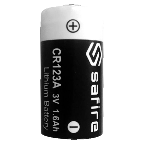 MARCA BLANCA BATT-CR123A - Pila CR123A / CR17345 / 5018LC - Safire - Litio Li-MnO2 no recargable - Tensión 3.0V - Capacidad nominal 1600mAh - Compatible con catálogo Ajax