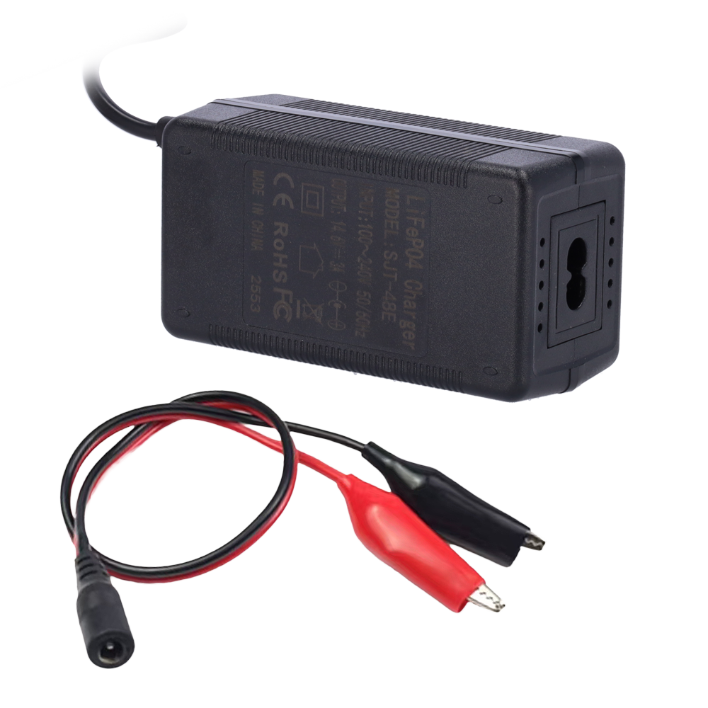 BLANCA BATT-LI-CHARGER-5A - Cargador para baterías de Litio LiFePO4 - Salida DC 14.6V / 5A - Entrada AC - LED indicador de carga - Compatible con baterías de Litio 12V - imagen 1