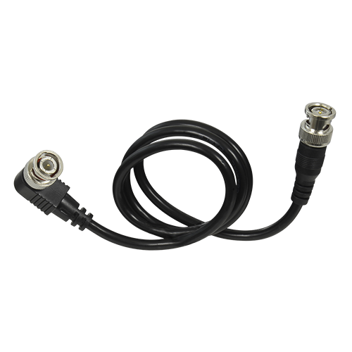 MARCA BLANCA BNC1-60-L - Cable coaxial RG59 - Conector BNC macho en codo - Conector BNC macho recto - 60 cm de longitud - Vídeo - Bajas pérdidas