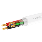 SAFIRE CA6P2-305-H-Cca-WHITE - 6 conductores de señal + 2 de alimentación - Conductor Aluminio recubierto de Cobre - Pantalla Aluminio y poliéster - Rollo de 305 metros - Certificado CPR Eca - Bajas pérdidas - imagen 1