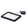 MARCA BLANCA CARD-HOLDER-CLIP-BLACK - Porta-tarjetas - Cordón retráctil y disposición de clip - Disposición vertical - Láminas de plástico protectoras - Fabricado en silicona - Color negro - imagen 1