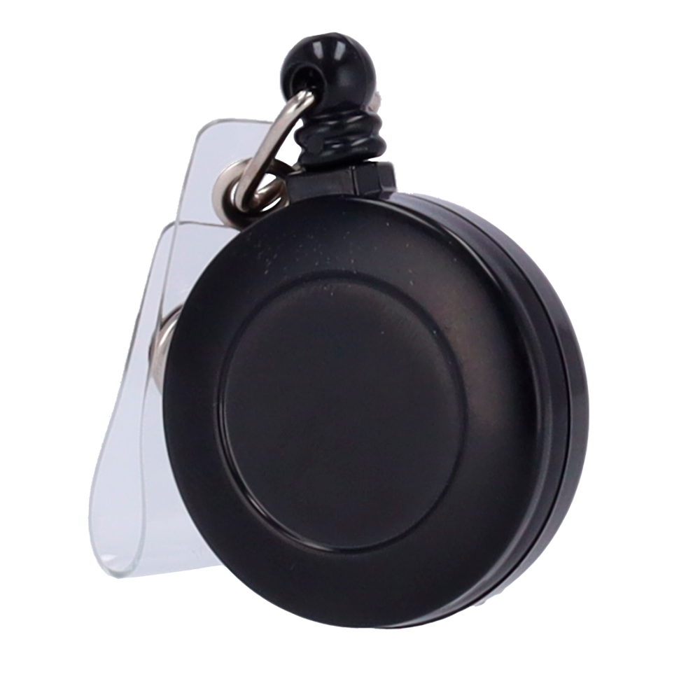 MARCA BLANCA CARD-HOLDER-CLIP - Cordón retráctil para porta-tarjetas - Disposición en forma de clip - Compatible con CARD-HOLDER-X-XXX - Tamaño reducido - Fabricado en plástico - Color negro - imagen 1