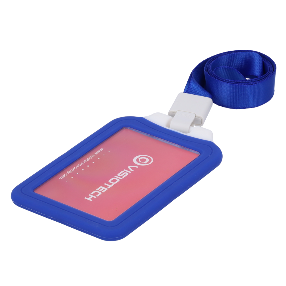 MARCA BLANCA CARD-HOLDER-V-BLUE - Porta-tarjetas RFID - Disposición vertical - Formato CR80: 54 (An) × 85 (Al) mm - Láminas de plástico protectoras - Fabricado en silicona - Color azul - imagen 1