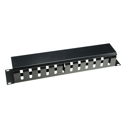 MARCA BLANCA CB-1U - Organizador de cables - Medida máxima 1U - Apto para rack 19" - Robusto y resistente - Color negro - Fabricado en metal