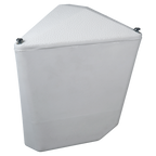 CAMBOX CBOX-3F180 - Soporte de pared o poste triangular - Apto para uso exterior - Permite situar el paso interno de cableado en su interior - Fabricado en plástico - Color blanco - 135 (Al) x 160 (An) x 170 (Fo) mm - imagen 1