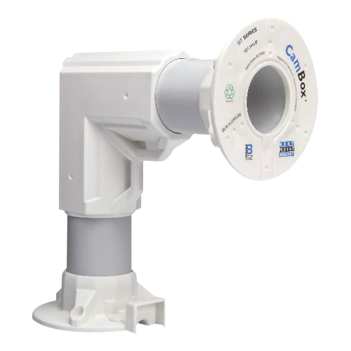 CAMBOX CBOX-L9015 - Soporte de pared acodado - Apto para uso exterior - Compatible con todos los productos CamBox - Fabricado en plástico - 15 x 15 cm - imagen 1