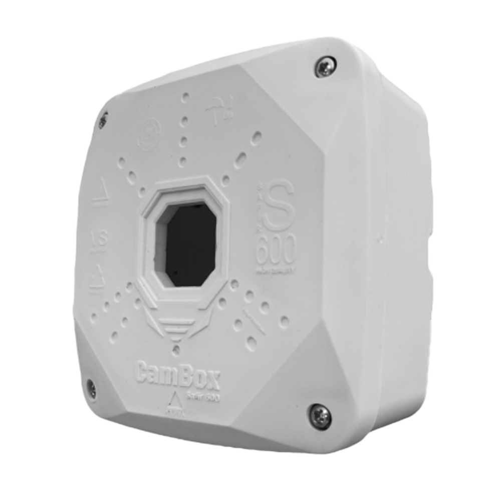 CAMBOX CBOX-S600 - Caja de conexiones para cámaras domo - Para cámaras domo - Apta para uso exterior - Instalación en techo o pared - Fabricado en plástico - Color blanco | 134(Al) x 134(An) x 61.50(Fo) mm - imagen 1
