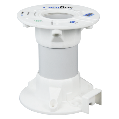 CAMBOX CBOX-ST10 - Soporte techo - Altura 10 cm x 10 (Ø) cm - Apto para uso en interior y exterior - Color blanco - Fabricado en plástico - imagen 1