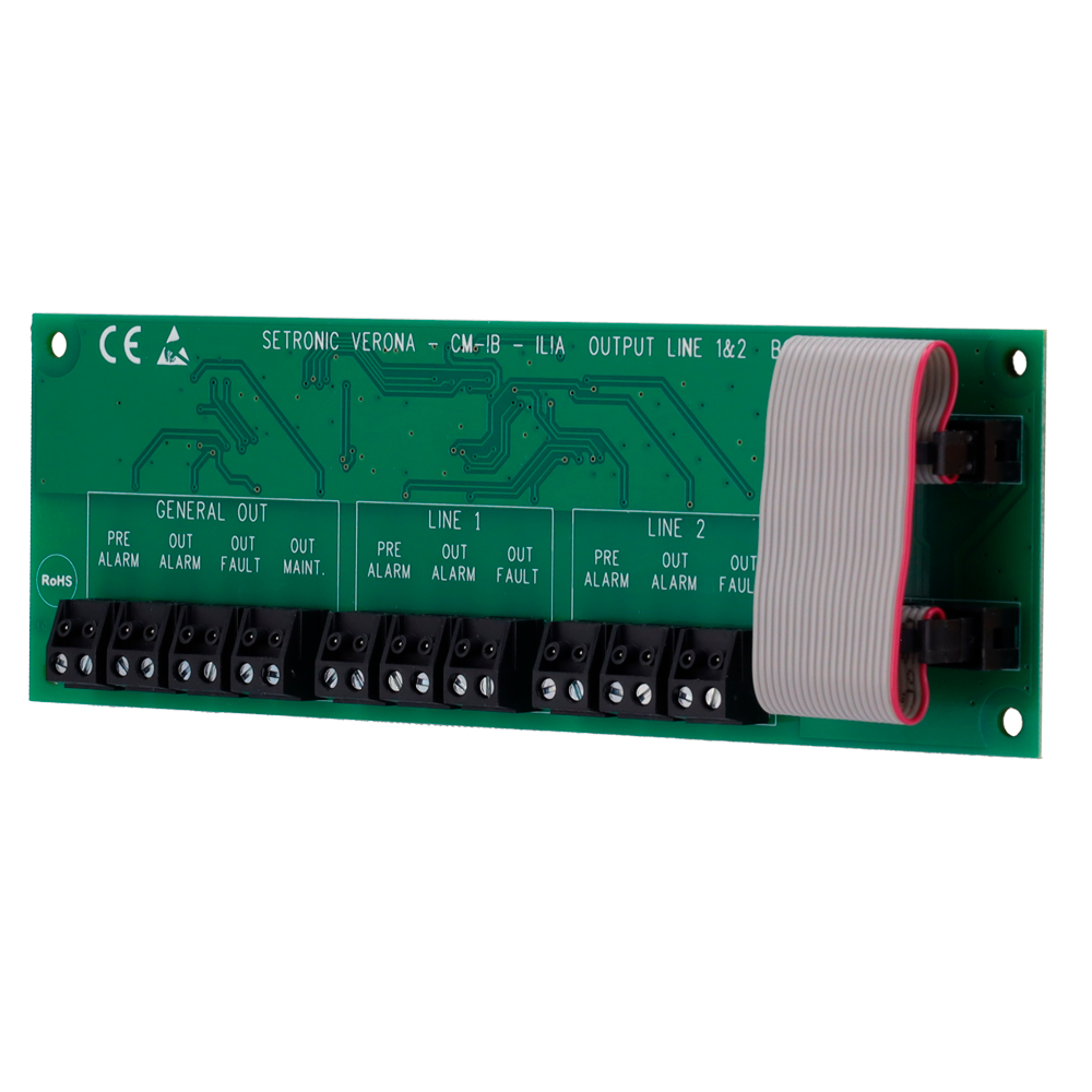 SECURITON CM-IB - Tarjeta de relé para controladora CLI - Permite la supervisión de hasta dos detectores - Proporciona información de estado dcada detector - Montaje directo en el controladora - EN 54-13 - imagen 1