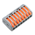 MARCA BLANCA CON-FAST-17 - Safire - Conector de Cable - 1 Entrada y 7 Salidas - Calibre del cable 28 ~ 12AWG - Sección 0.08 m²~ 4 mm² - 10 unidades