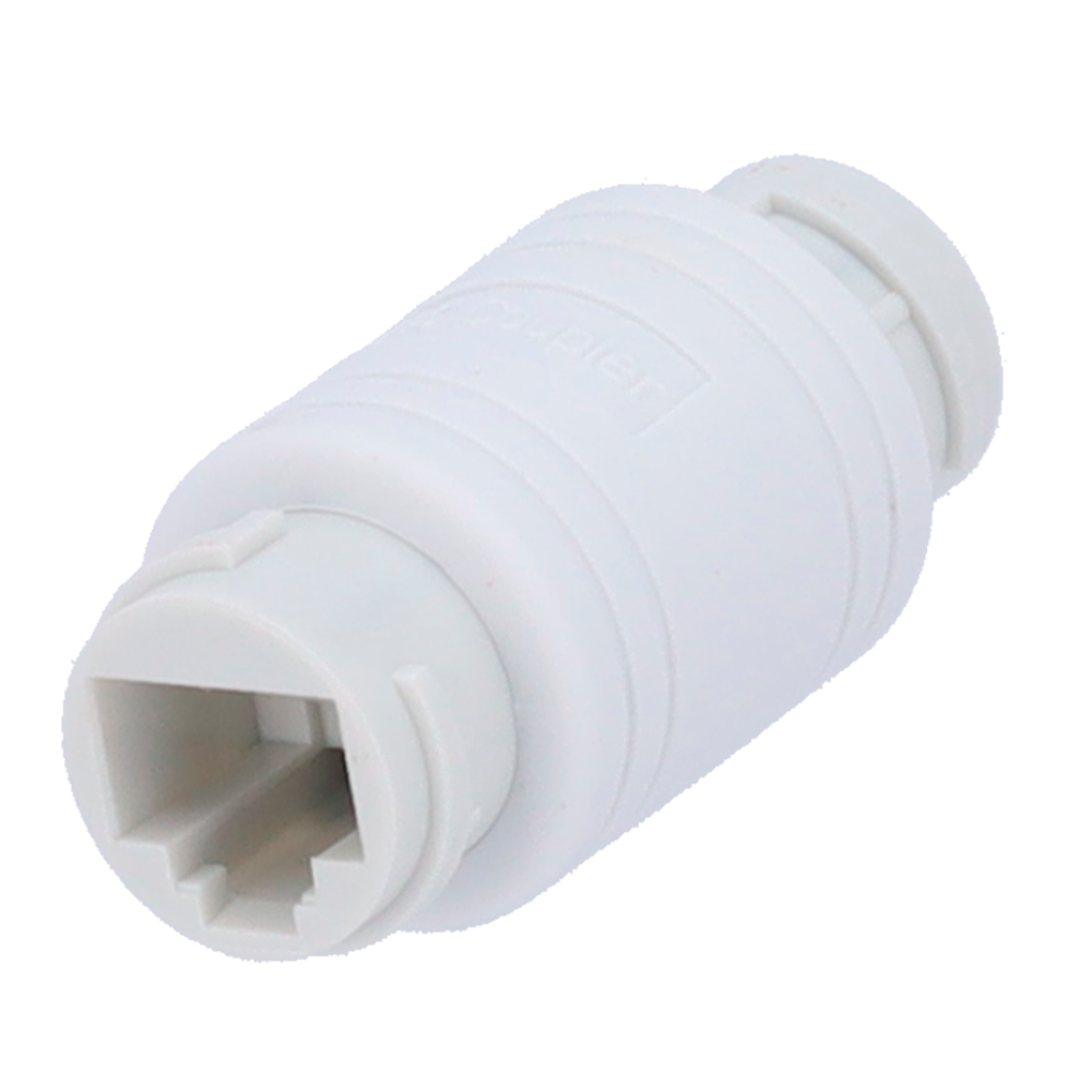 MARCA BLANCA CON-RJ45-S-W - Conector - Conector entrada RJ45 - Conector salida RJ45 - Compatible UTP - IP68 - Color blanco - imagen 1