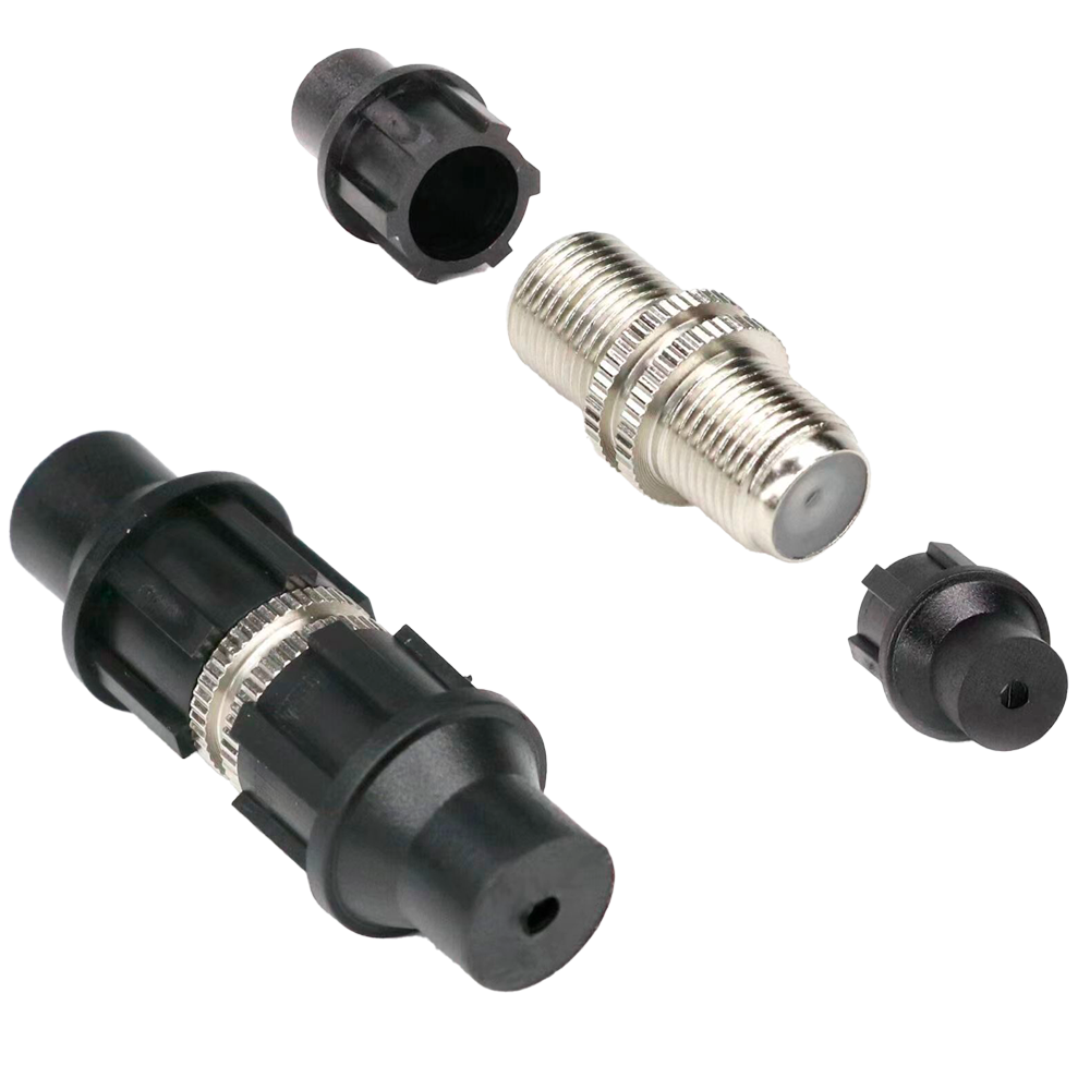 OEM CON100-CAP-DF - Conector coaxial doble F - Simple - Rápido - Reutilizable - Reciclable - Compatibilidad universal con coaxial - imagen 1