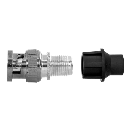 SAFIRE CON100-CAP - Conector BNC macho - Simple - Rápido - Reutilizable - Reciclable - Compatibilidad universal con Microcoaxial y RG59 - imagen 1
