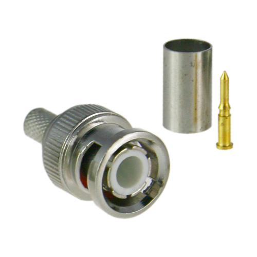 SAFIRE CON110 - Conector SAFIRE - BNC para crimpar - Compatible con Microcoaxial - 25 mm (Fo) - 10 mm (An) - 5 g - imagen 1
