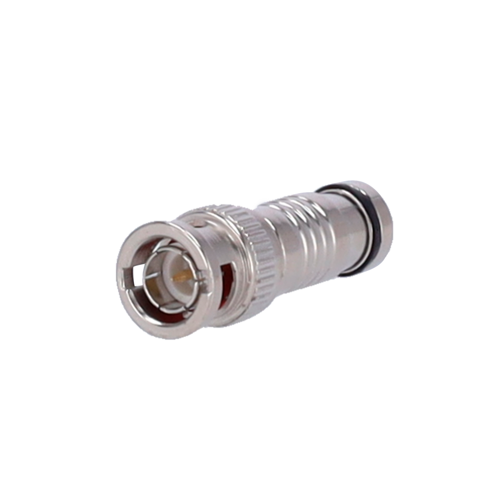 SAFIRE Conector BNC - Tipo rápido de compresión macho - Compatible con cable coaxial RG59x - Compatible con herramienta CON115-CRIM - imagen 1