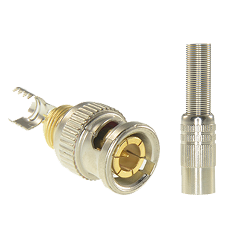 SAFIRE CON116 - Conector SAFIRE - BNC para soldar - Adaptado a RG59 - Incluye termoretráctil - Carcasa protectora - Conexión óptima - imagen 1