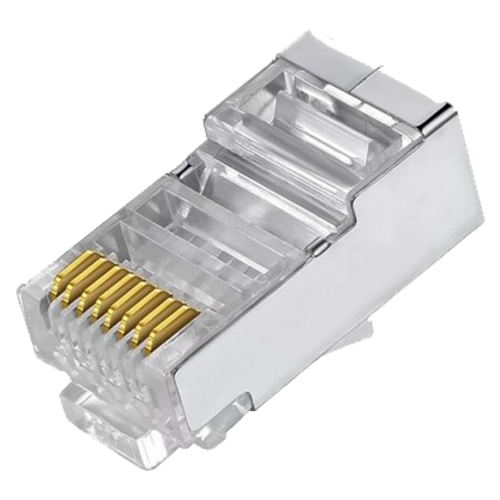 SAFIRE CON300-FTP5E - Conectores - RJ45 FTP CAT 5E para crimpar - Compatible con cable FTP - 20 mm (Fo) - 10 mm (An) - 5 g - imagen 1
