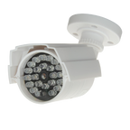 NIVIAN CS023 - Cámara simulada no operativa NIVIAN - Tipo Bullet IR - Carcasa con soporte y visera - 23 LEDs rojos funcionales - Diseño apto para interior - Alimentación 2 pilas AA - imagen 1