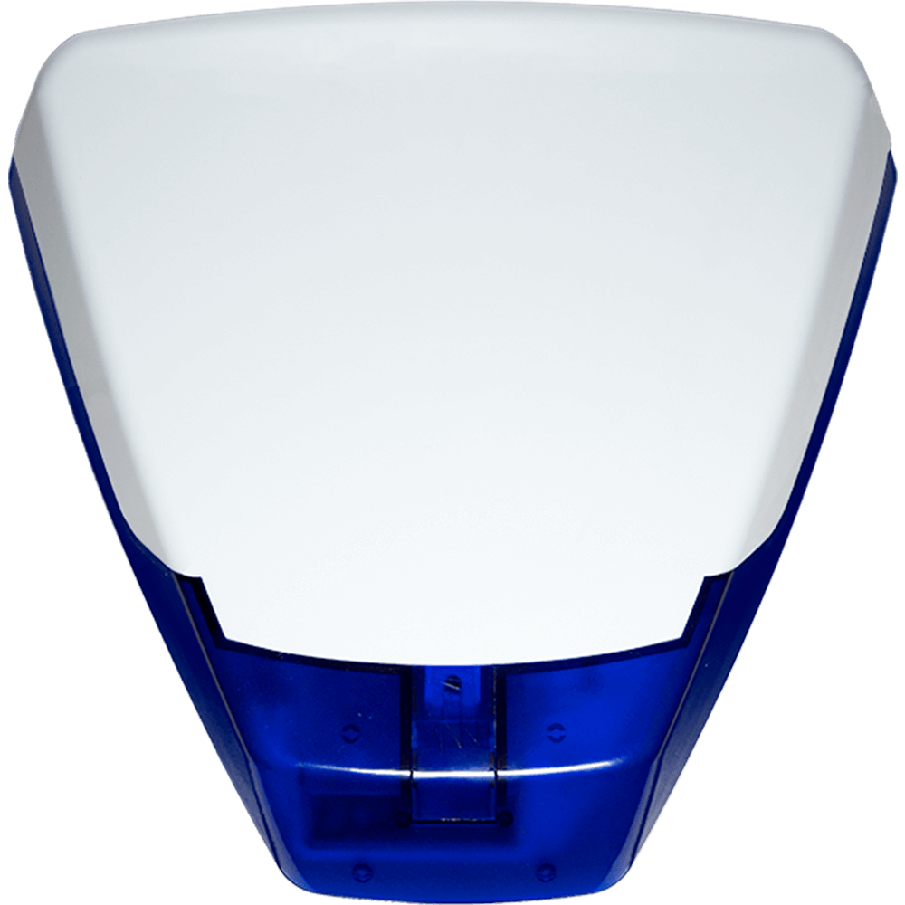 PYRONIX DELTA-KIT - PYRONIX - Sirena simulada - Incluye nivel para correcta instalación - Frontal personalizable incluido - Apta para exterior - Color azul y frontal blanco