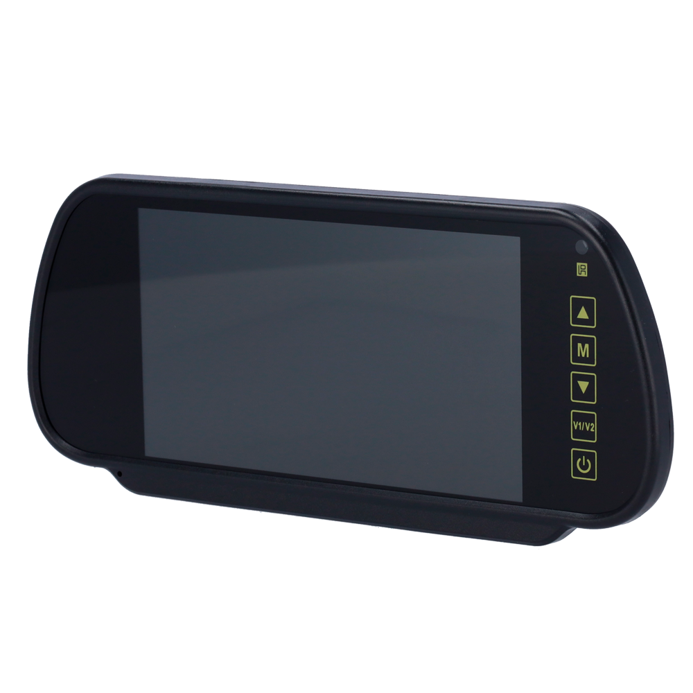 MARCA BLANCA DISPLAY7-MIRROR - Monitor con formato retrovisor - Streamax compatible - Señal de video compuesto - 2 canales de video - imagen 1
