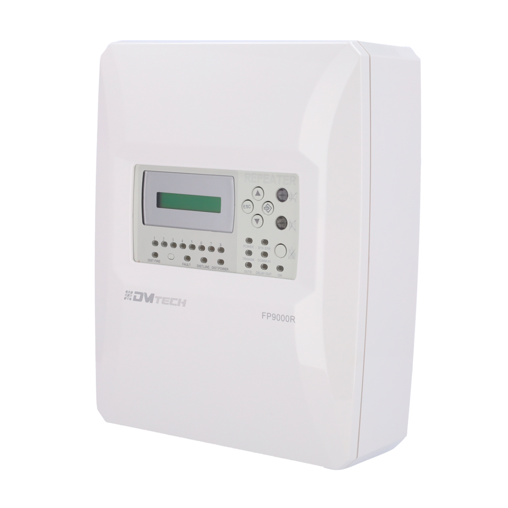 DMTECH DMT-FP9000R - Repetidor de control DMTECH - 2 Salida de Sirena - 2 salidas de alarma y fallo y 2 salidas de relé configurables - Permite hasta 8 centrales conectadas - Necesario módulo DMT-M9000-485 - Pantalla LCD y menús de programación avanzada - imagen 1