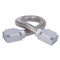 SAFIRE DOORLOOP-16-METAL - Pasacables para puertas - Tubo flexible de 16 mm de diámetro - Material metálico - Protege cables de daños - Apto para todo tipo de puertas - Medidas 500 (Al) x 40 (An) x 23 (Fo) mm - imagen 1
