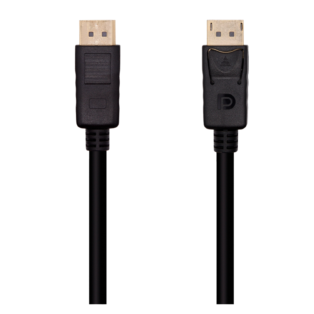 MARCA BLANCA DP1.2-2 - Cable DisplayPort - Conectores DP macho - 4K@60Hz - 2 m - Color negro