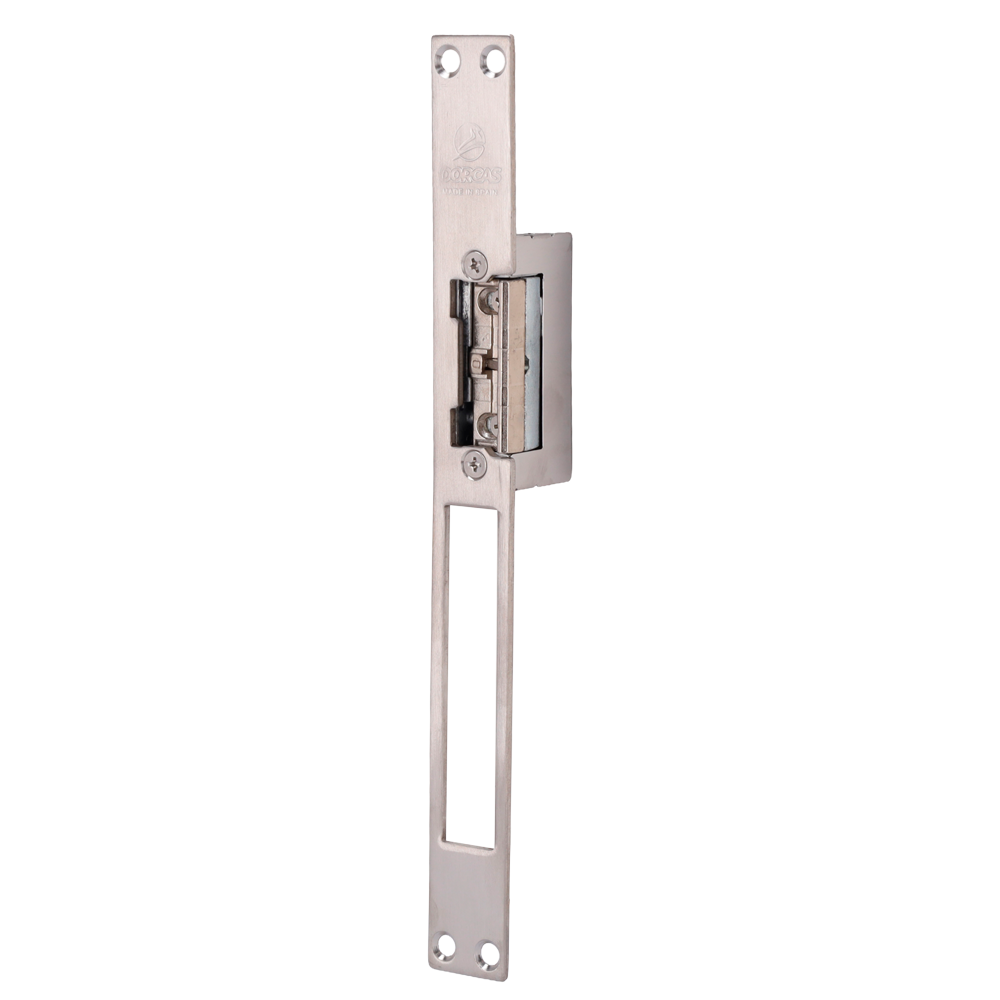 DORCAS DR-54ABF/MX - Abrepuertas eléctrico inoxidable Dorcas - Instalación con gran corte del marco - Pestillo regulable - NO Fail Secure | Hasta 330 kg - Alimentación AC/DC 8-12V - Memoria y hembrilla