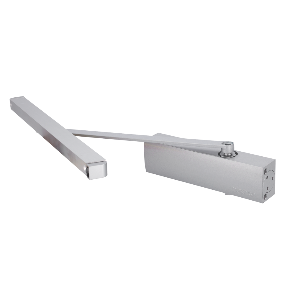 DORCAS DR-D-22233 - Cierrapuertas de brazo deslizante - Instalación de superficie y reversible - Apertura con fuerza reducida - Puertas entre 25~100 kg y 850~1250 mm - Velocidad ajustable | Ajuste de fuerza preciso - Apto para todo tipo de puertas - imagen 1