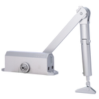 DORCAS DR-DC1-H-SILVER - Cierrapuertas de brazo articulado - Instalación de superficie y reversible - Apertura con fuerza reducida - Puertas entre 25~85 kg y 850~1100 mm - Velocidad ajustable - Apto para todo tipo de puertas - imagen 1