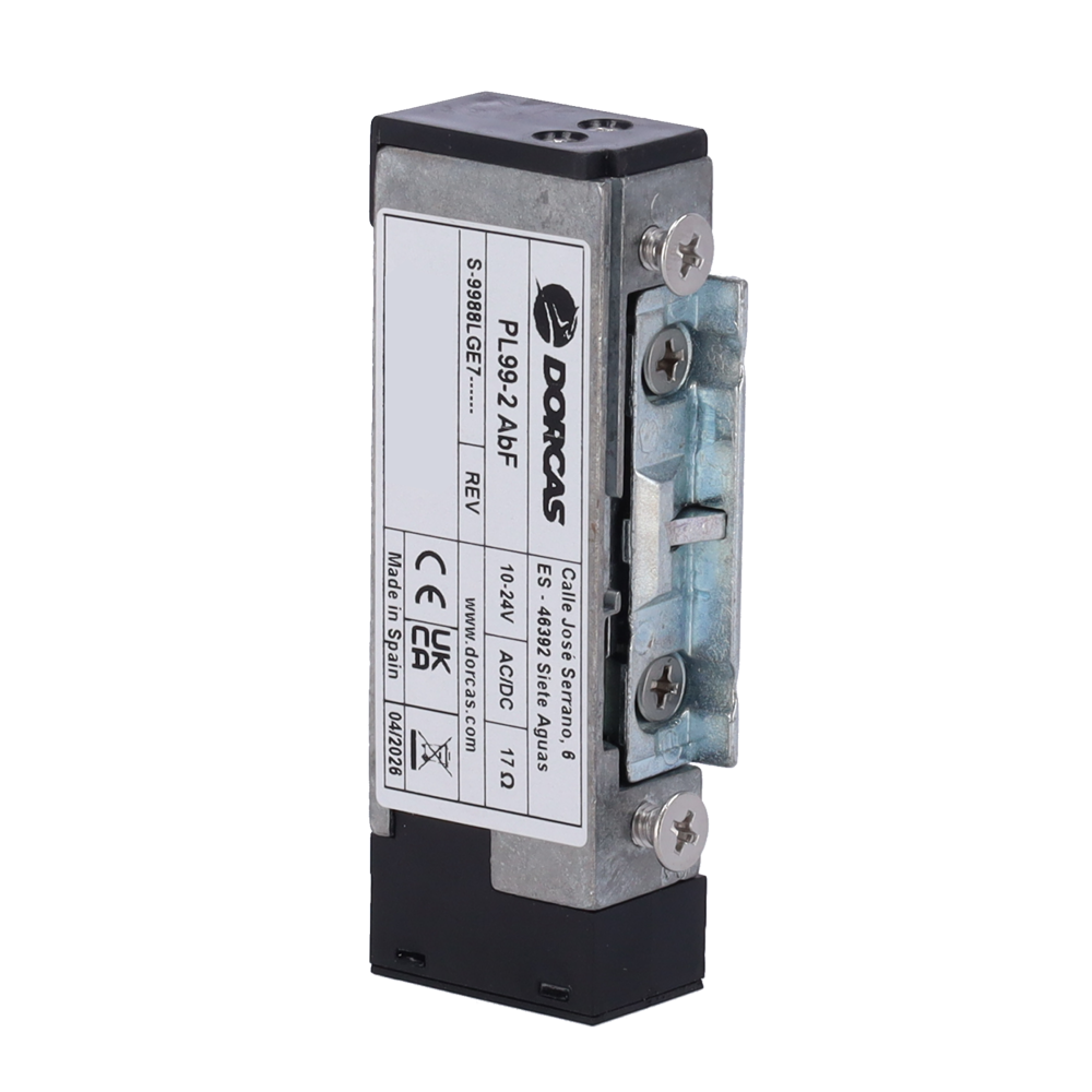 DORCAS DR-S-9988LGE7 - Abrepuertas eléctrico Dorcas - Plug&amp;Play instalación sin corte del marco - Pestillo radial regulable - NO Fail Secure | Hasta 330 kg - Alimentación AC/DC 10-24V - Memoria y precarga de 40 kg - imagen 1