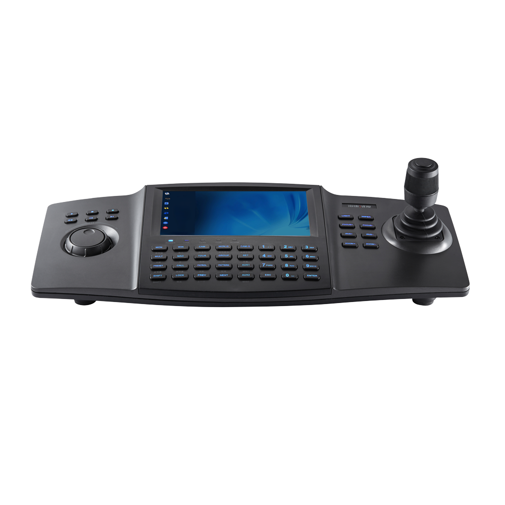 HIKVISION DS-1100KI(C) - Teclado IP Hikvision - Doble interfaz: directo o red - Pantalla 7" LCD 1024x600 - Red por IP con conector RJ45 - Joystick 4 axis