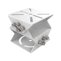 HIKVISION DS-1232ZJ-T - Junta Cardan PT - Acero inoxidable - Apto para uso en exterior - Color blanco - 92.5 (Al) x 100 (An) x 100 (Fo) mm