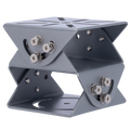 HIKVISION DS-1232ZJ-T/BJH/Anti-corrosion - Junta Cardan PT - Acero inoxidable 316L - Anti-corrosión - Apto para uso en exterior - Color gris platino - 92.5 (Al) x 100 (An) x 100 (Fo) mm