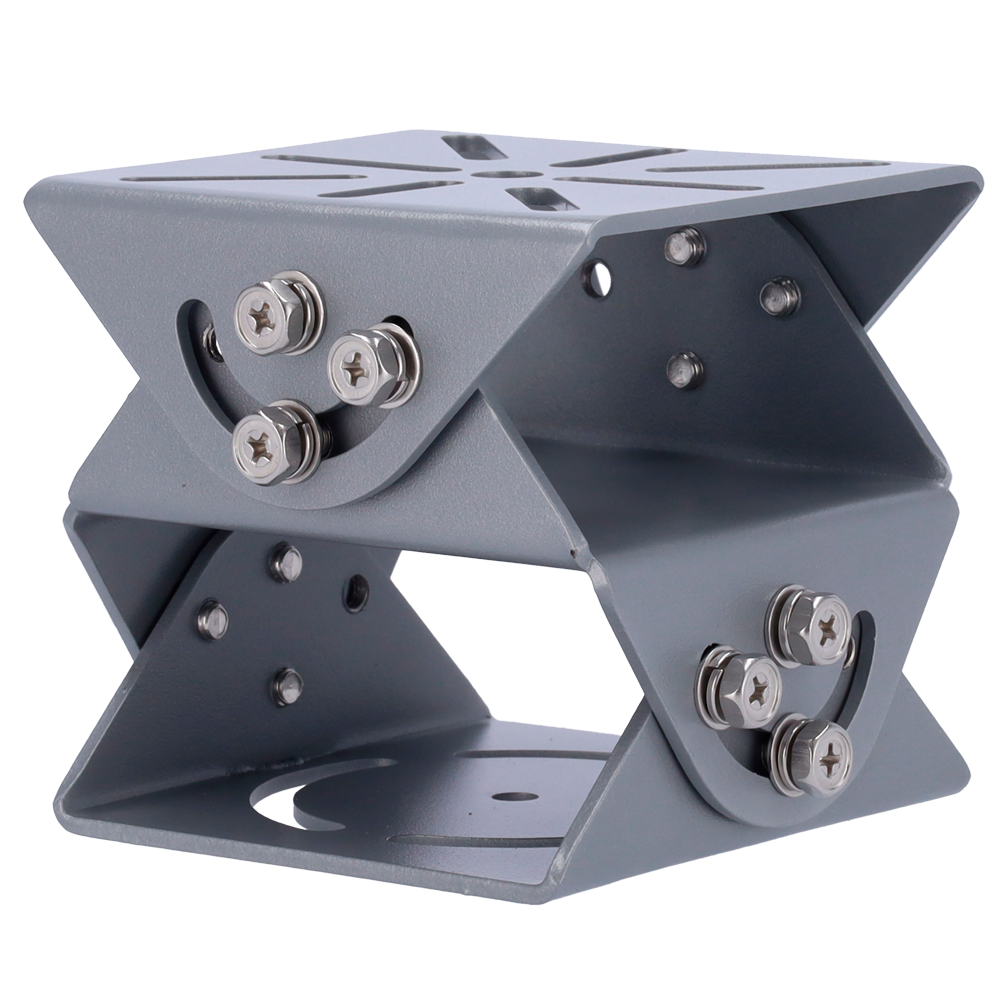 HIKVISION DS-1232ZJ-T/BJH/Anti-corrosion - Junta Cardan PT - Acero inoxidable 316L - Anti-corrosión - Apto para uso en exterior - Color gris platino - 92.5 (Al) x 100 (An) x 100 (Fo) mm