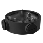 HIKVISION DS-1260ZJ-BLACK - Caja de conexiones - Para cámaras bullet - Apto para uso exterior - Instalación en techo o pared - Color negro | 36 (Al) x 105 (Ø) mm - Pasador de cables - imagen 1